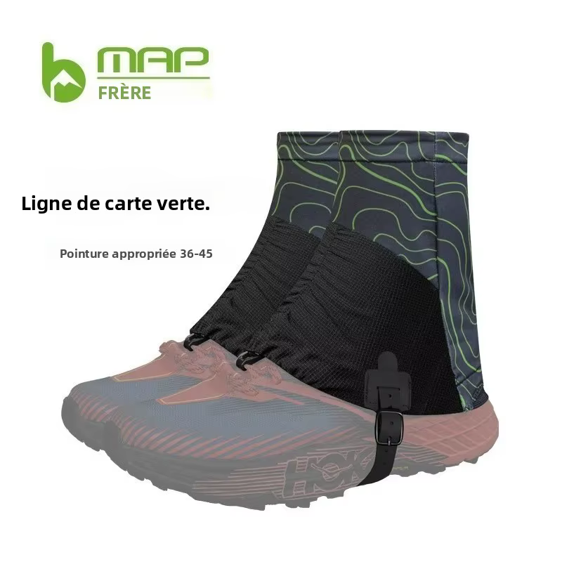 F1001 Sports de plein air unisexe haute course Trail guêtres protection anti-sable couvre-chaussures pour Triathlon Marathon randonnée réfléchissant