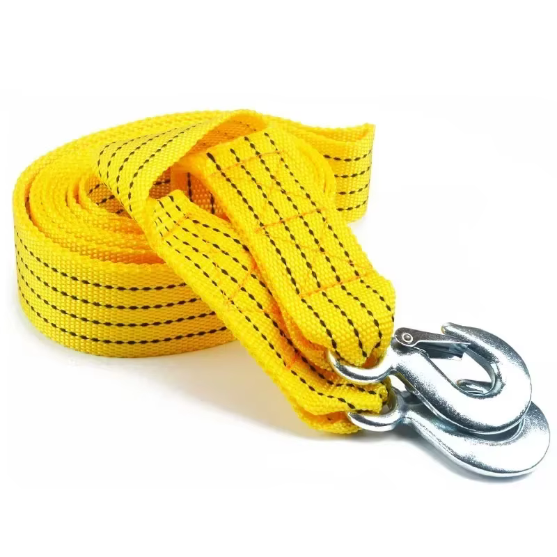 Câble de remorquage de voiture robuste de 3M/4M, 1 pièce, 3 tonnes/5 tonnes, corde de remorque, crochets de sangle de traction, accessoires de récupération de route de Van