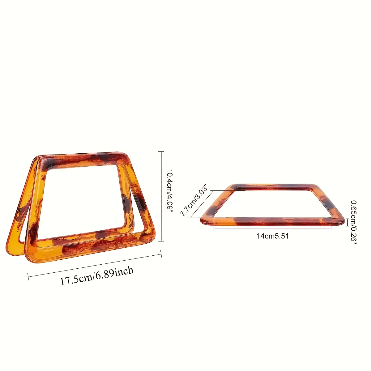 Poignées décoratives pour sacs à main, poignée de poignet, adaptées à la fabrication de sacs et de portefeuilles DIY (semi-circulaires, circulaires)