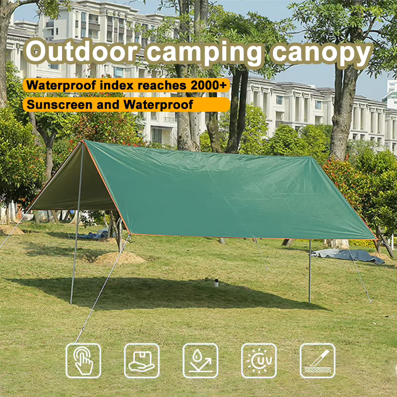 Bâche de Camping auvent touristique ombre tente imperméable en plein air sac à dos