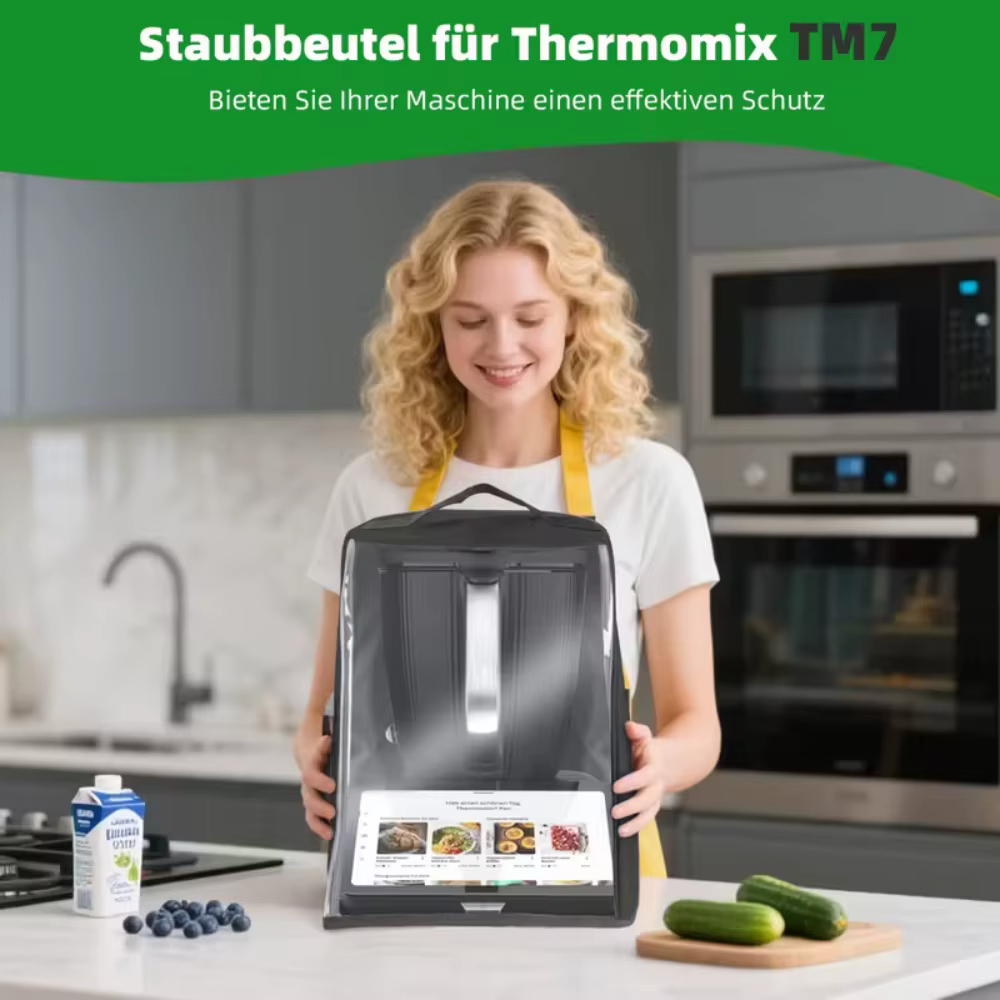 Housse de protection et sac anti-poussière pour Thermomix TM7, housse anti-bruit, accessoire de protection de cuisine pliable, housse transparente.