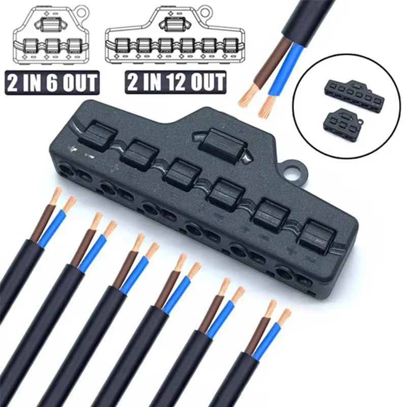 Boîte de partage de Port de modèle de Train ferroviaire, Port de Distribution 3/6, pour modèle Led SMD, système d'éclairage Miniature, lampe DC