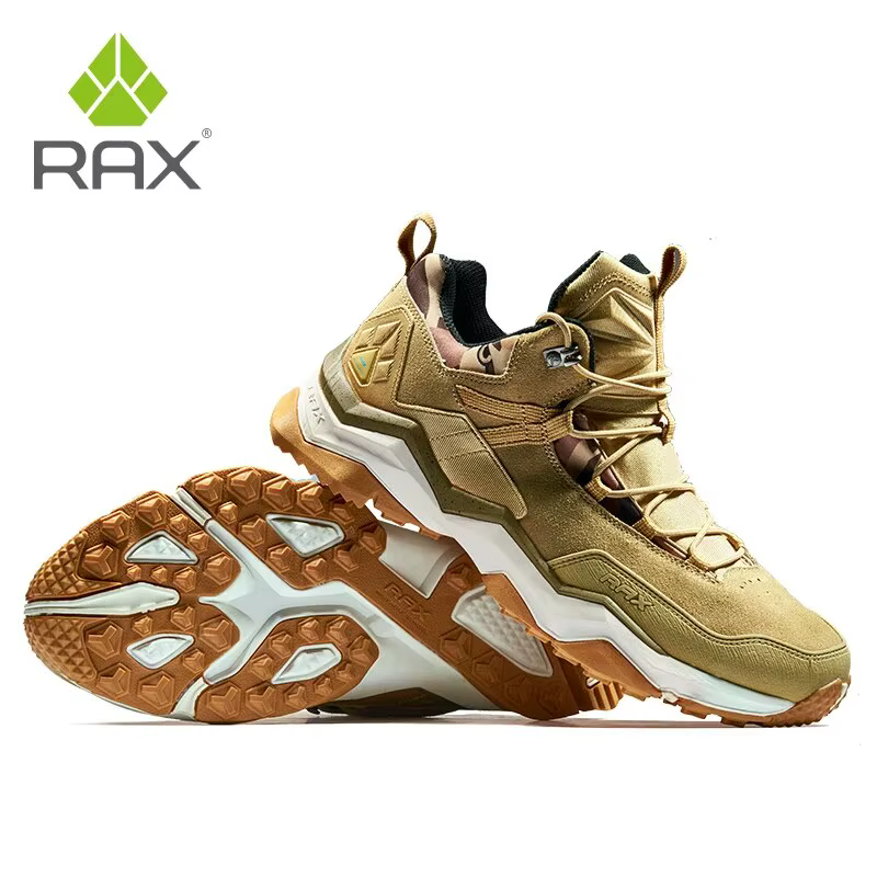 Rax-Chaussures de Randonnée en Cuir pour Homme