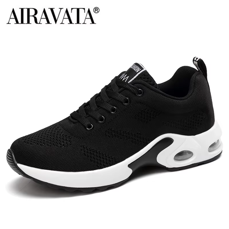 Chaussures de sport à coussin d'air pour femmes, plates et douces, en maille, respirantes et décontractées, pour rencontre astronomique