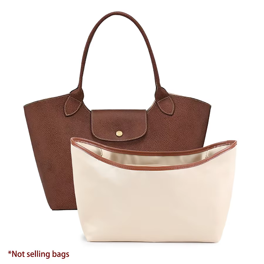 Organisateur de sac léger pour sacs Longchamp Epure L, insert en soie et papier Dupont pour sac de luxe