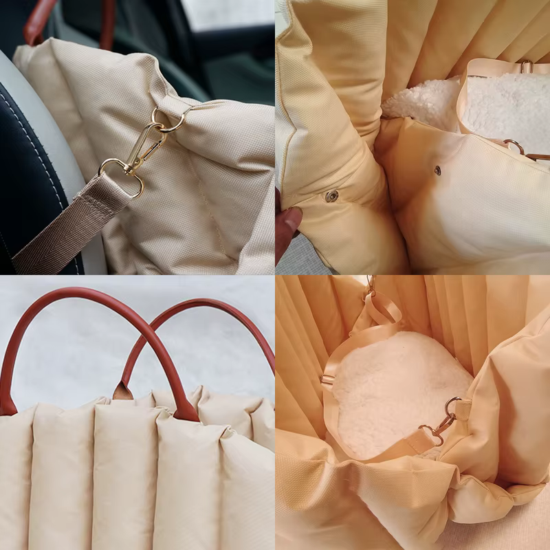 Sac à Main de Luxe Portable et Confortable pour Chien, Siège de Sécurité pour Voyage en Plein Air, Parfait pour l'Hiver