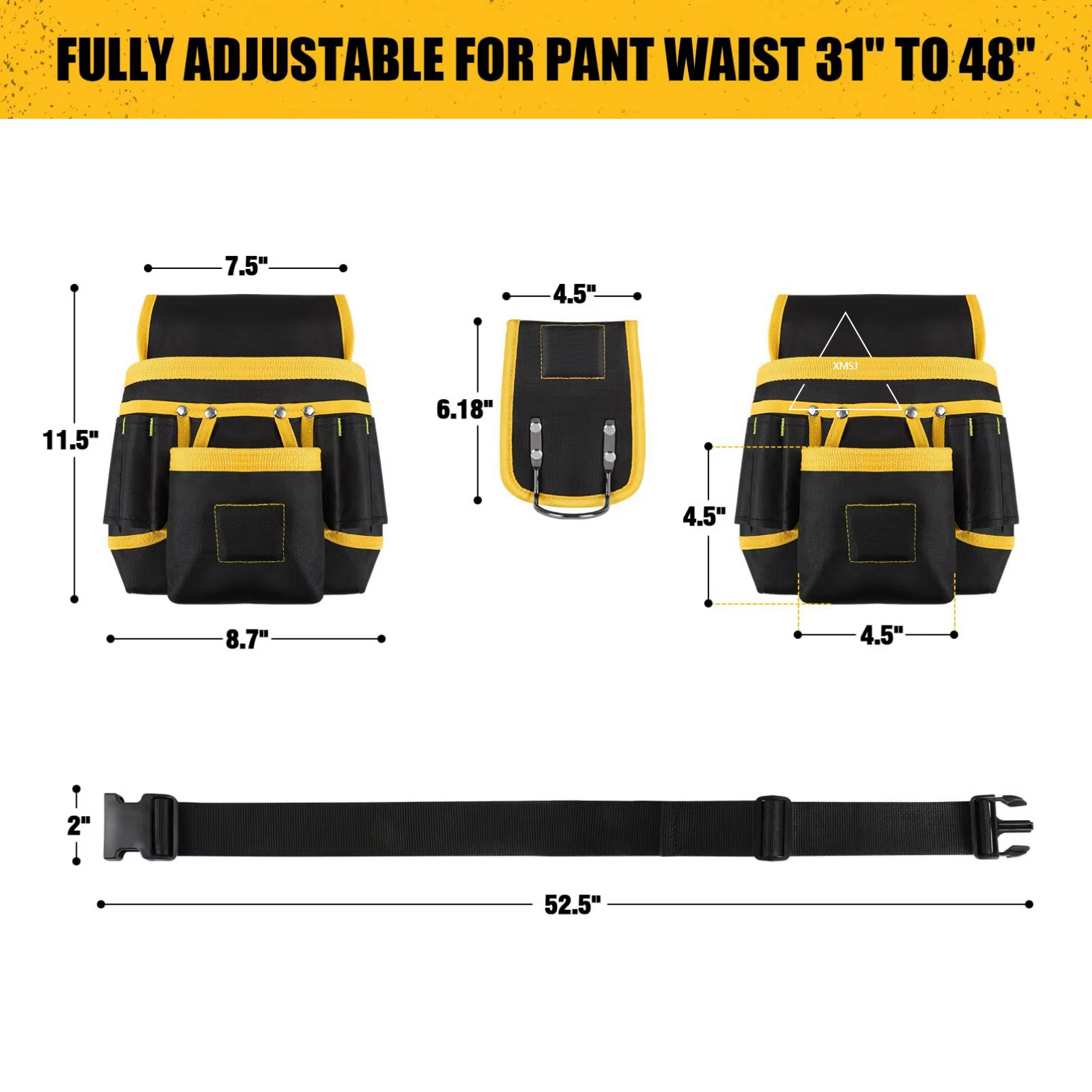 Ceinture porte-outils magnétique XMSJ pour homme