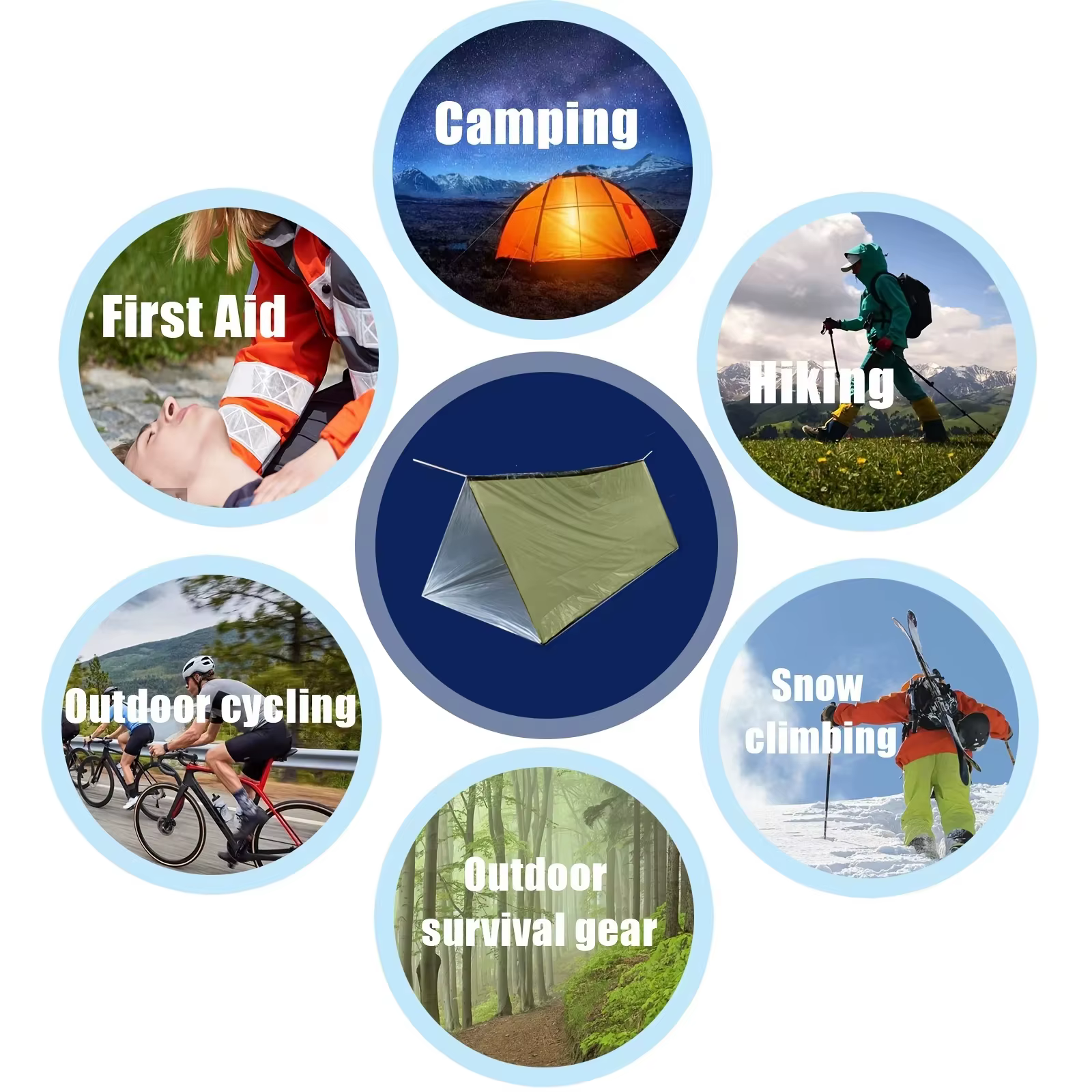 Tente de Camping en plein air pour 2 personnes