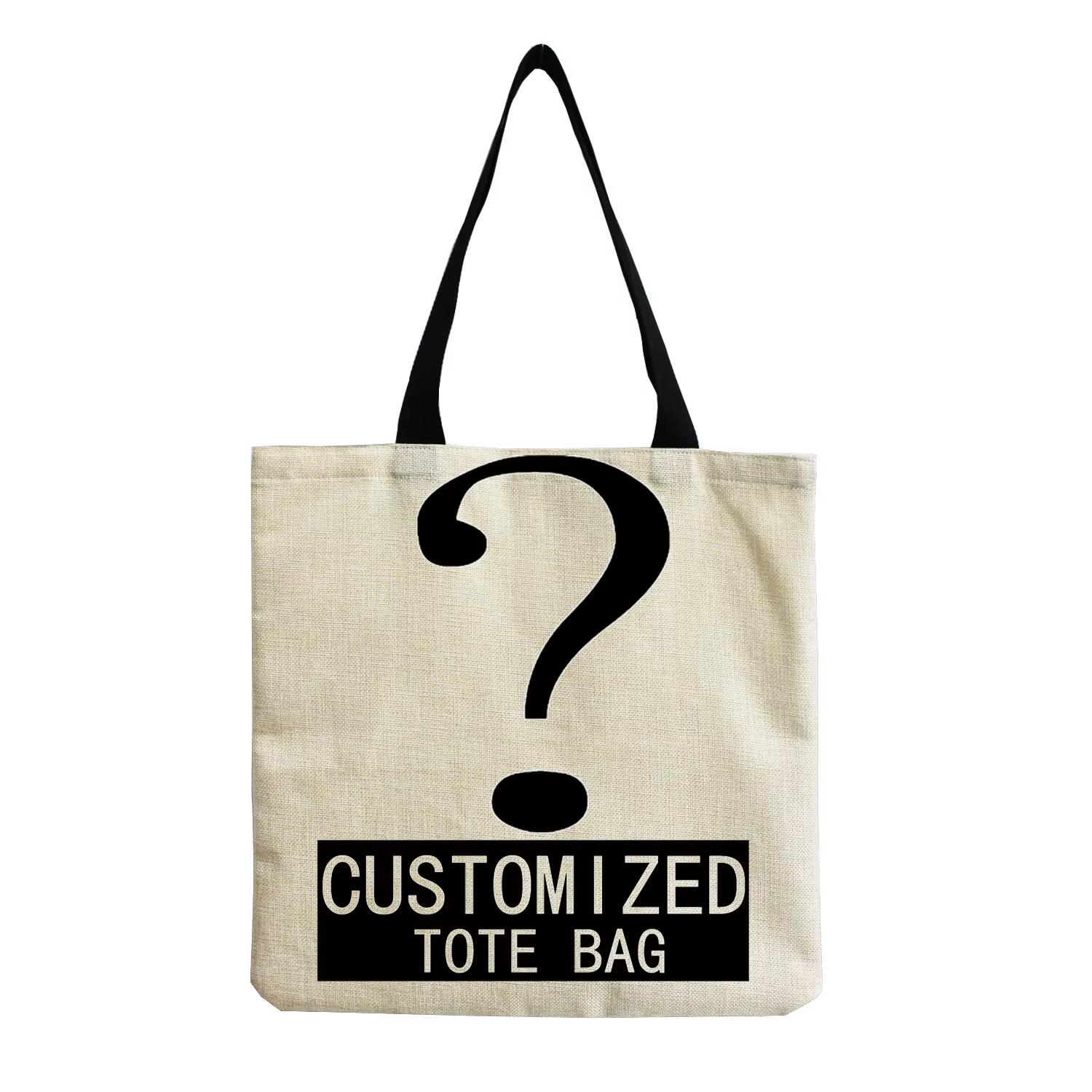 Sac fourre-tout en lin personnalisé pour femme, sac d'extérieur avec logo imprimé, sacs à provisions personnalisés, bricolage, sacs initiés à la main