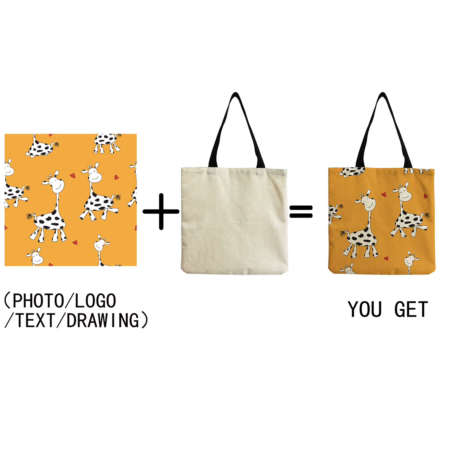 Sac fourre-tout en lin personnalisé pour femme, sac d'extérieur avec logo imprimé, sacs à provisions personnalisés, bricolage, sacs initiés à la main