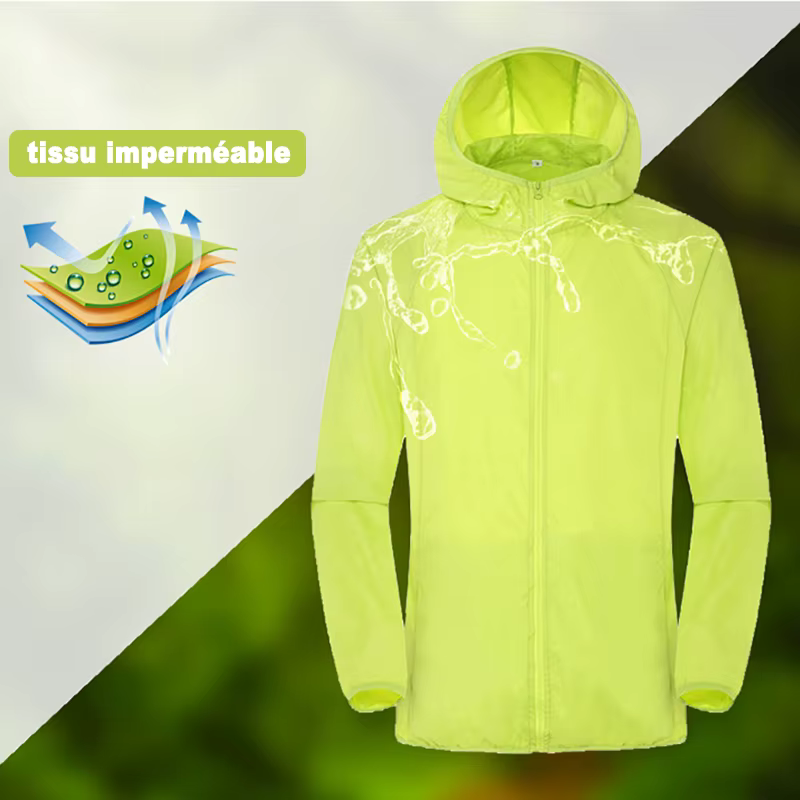 LNGXO Veste de randonnée imperméable unisexe